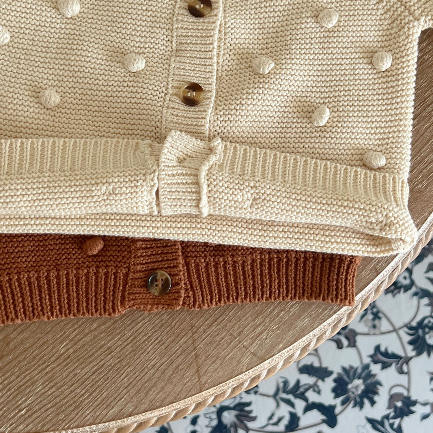 Baby Solid Color Fur-Ball Patched Design Cardigan, MyKids-USA®, Baby & Toddler Outerwear, MyKids-USA / Baby Solid Color Fur-Ball Patched Design Cardigan MyKids USA