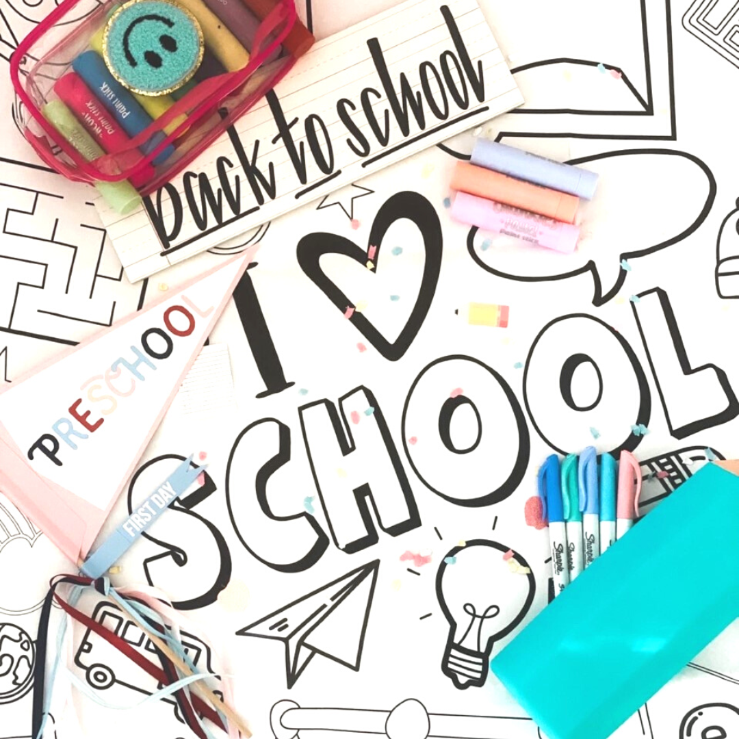 School Coloring Tablecloth