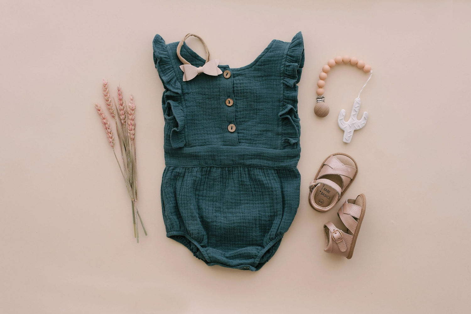 Backless Cotton Romper – Soft, Safe & Stylish for Babies by Babe Basics (6–24M)