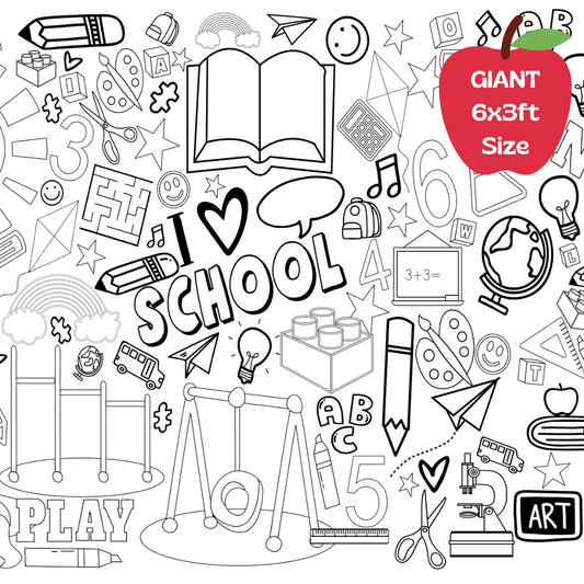 School Coloring Tablecloth