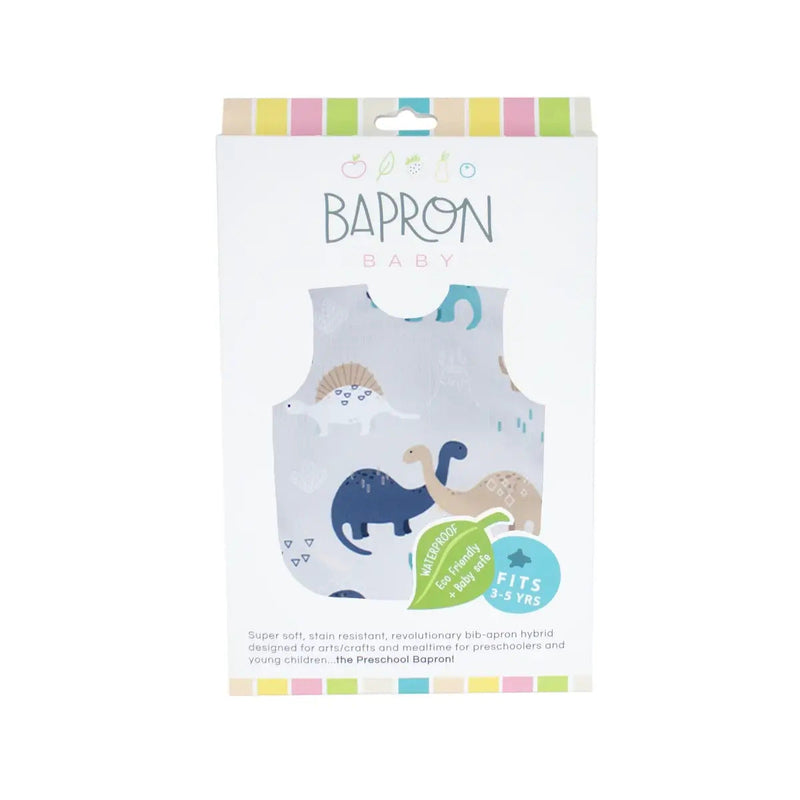 BapronBaby® Bapron in Desert Dinos / Bib + Apron That Safely Ties Around the Body / BapronBaby® Bapron – Bib-Apron Hybrid for Mess-Free Mealtimes by ezpz