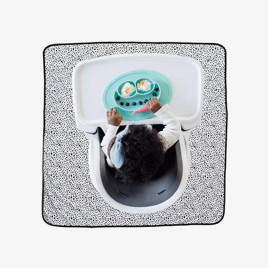 BapronBaby® Splash Mat in Organic Dots / Large Waterproof Pad to Catch Highchair Mess