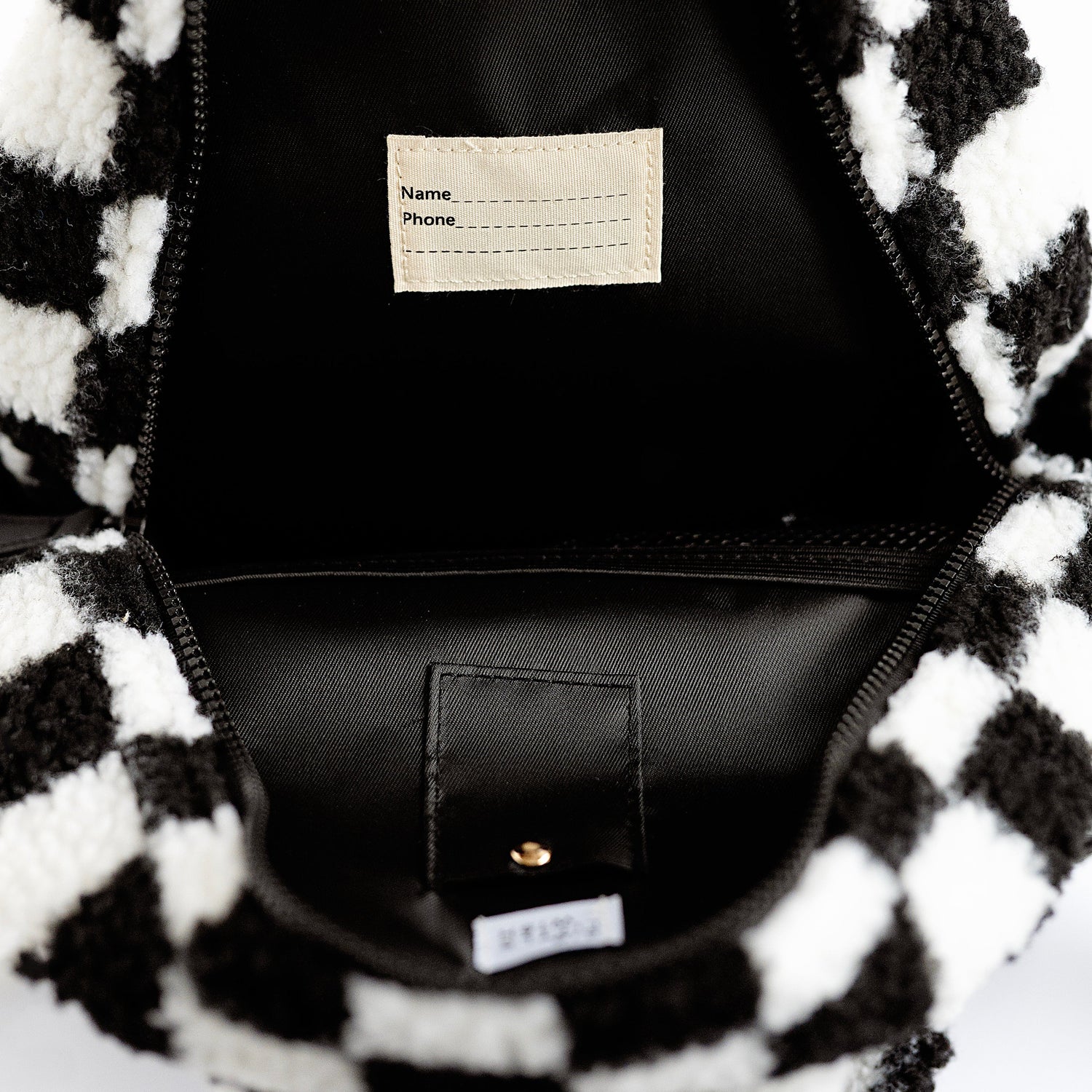Black & White Sherpa Kids Backpack | Toddler School Bag by Big Little Wish