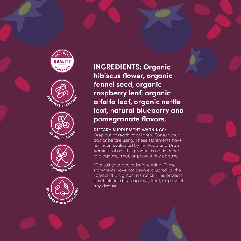Blueberry Pomegranate Lactation Tea – Refresh & Support
