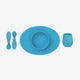 First Foods Set in Blue by ezpz / The Original All-In-One Silicone Plates & Placemats that Stick to the Table#color_blue