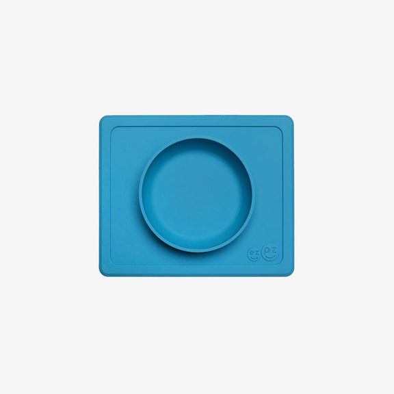 Mini Bowl in Blue by ezpz / The Original All-In-One Silicone Plates & Placemats that Stick to the Table #color_blue