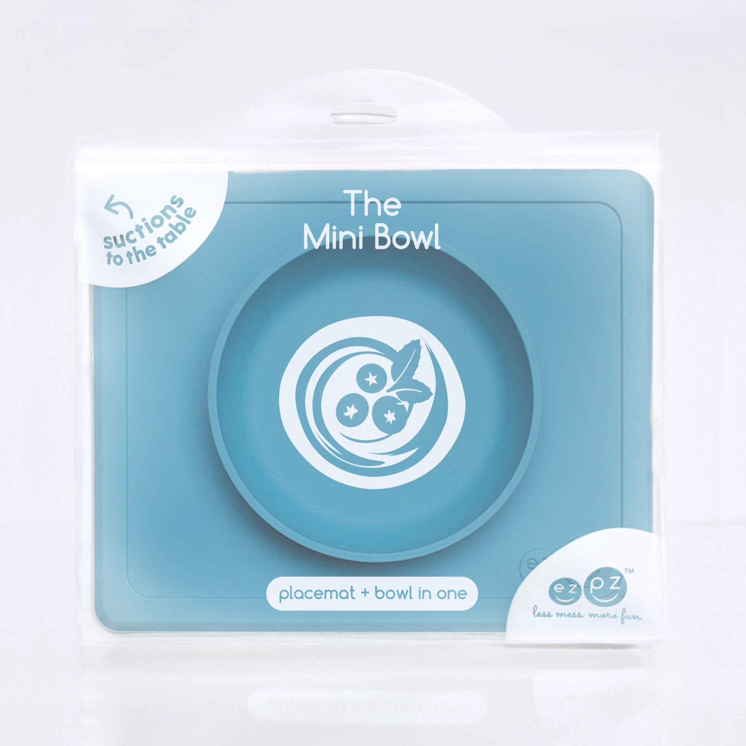 Mini Bowl in Blue by ezpz / The Original All-In-One Silicone Plates & Placemats that Stick to the Table #color_blue