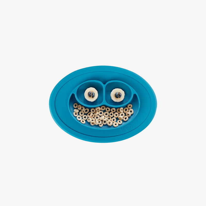 The Mini Mat in Blue by ezpz / Self-Suctioning Silicone Plate + Placemat #color_blue