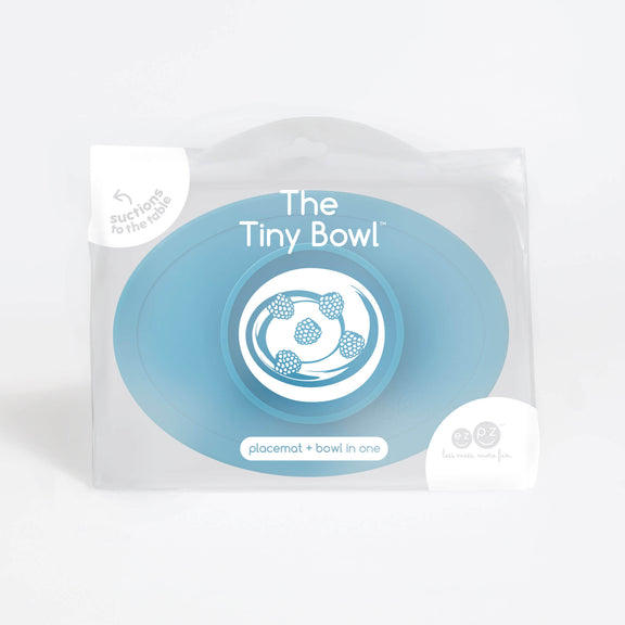 The Tiny Bowl in Blue by ezpz / Silicone Bowl for Babies that Fits on High Chairs #color_blue