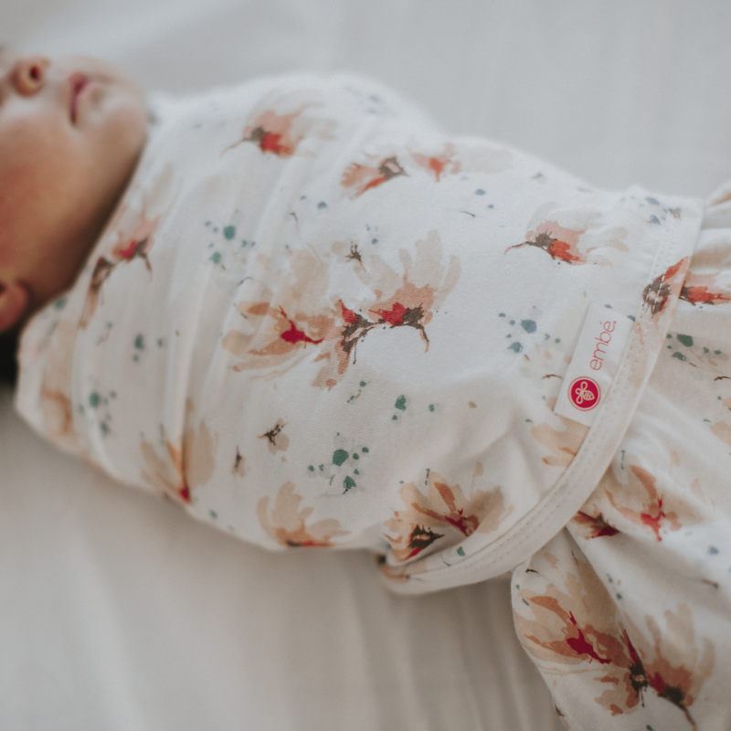 Blush Blossom Long Sleeve Starter Baby Swaddle embe