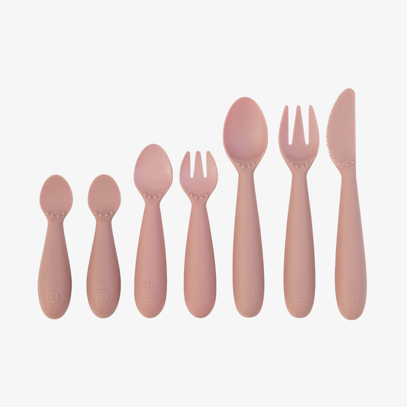 Blush Developmental Utensil Set – Smart Baby Self-Feeding Tools by ezpz 9