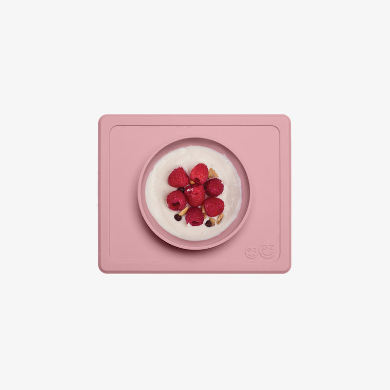 Mini Bowl in Blush by ezpz / The Original All-In-One Silicone Plates & Placemats that Stick to the Table #color_blush