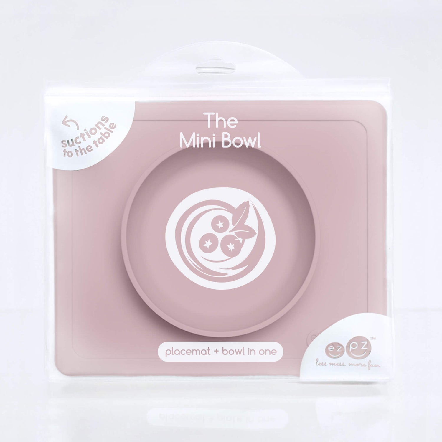 Mini Bowl in Blush by ezpz / The Original All-In-One Silicone Plates & Placemats that Stick to the Table #color_blush