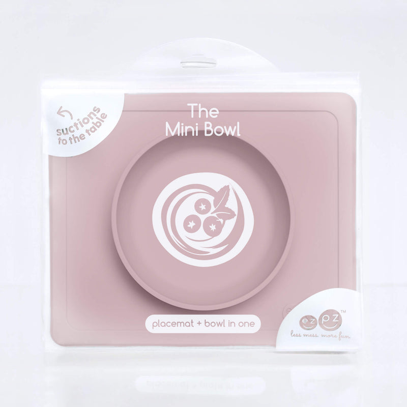 Mini Bowl in Blush by ezpz / The Original All-In-One Silicone Plates & Placemats that Stick to the Table #color_blush