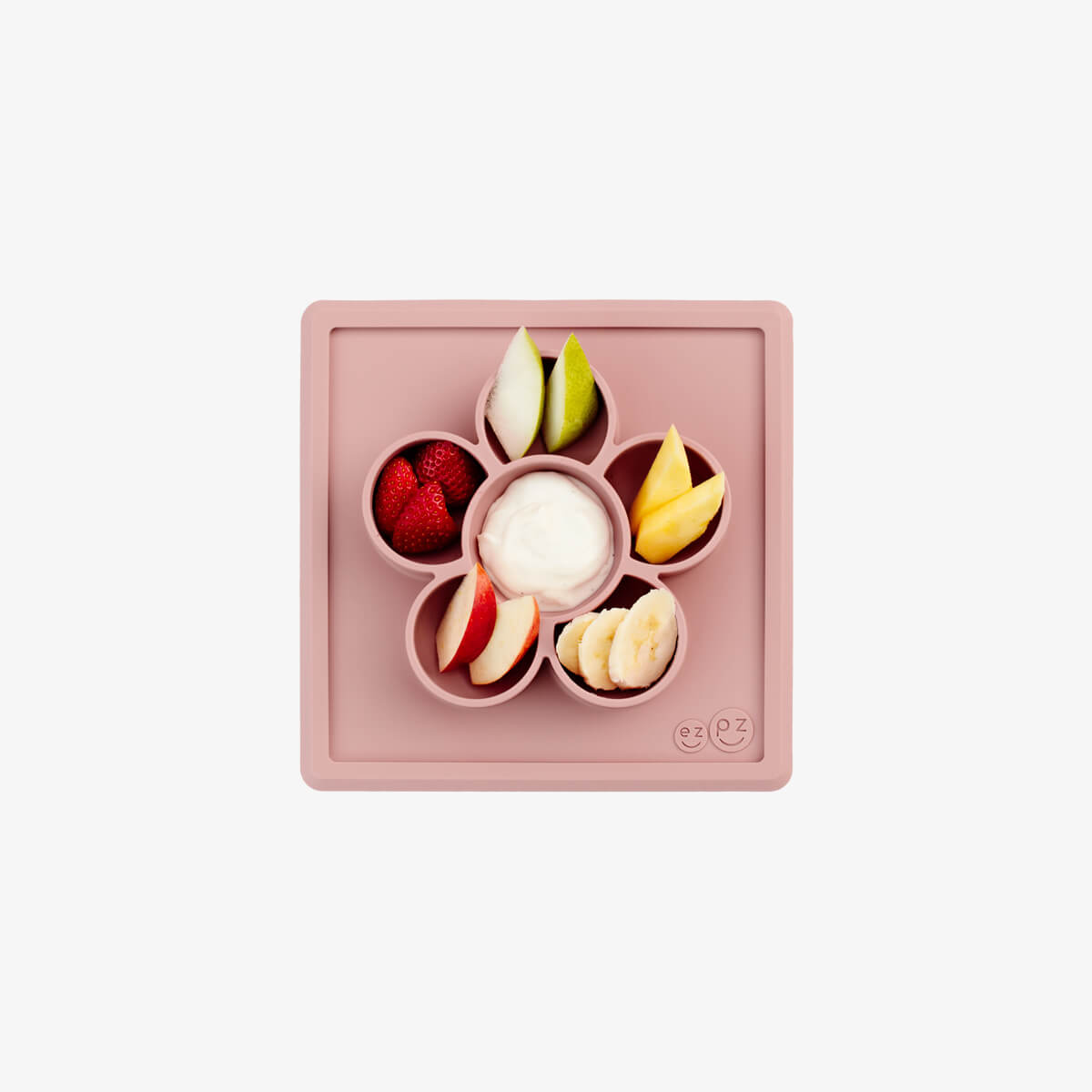 The Mini Play Mat in Blush by ezpz / Modern Silicone Craft Plate that Suctions to the Table #color_blush