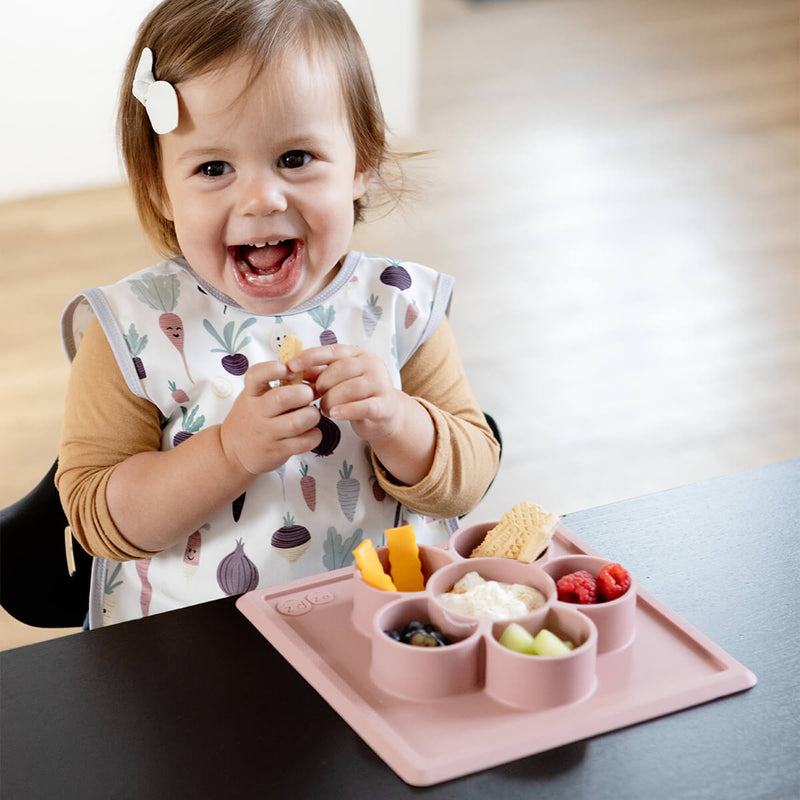 The Mini Play Mat in Blush by ezpz / Modern Silicone Craft Plate that Suctions to the Table #color_blush