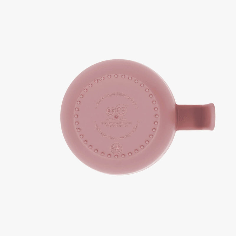Snack Bowl in Blush / ezpz Basics Line / Bowl with Handle and Lid for Kids #color_blush