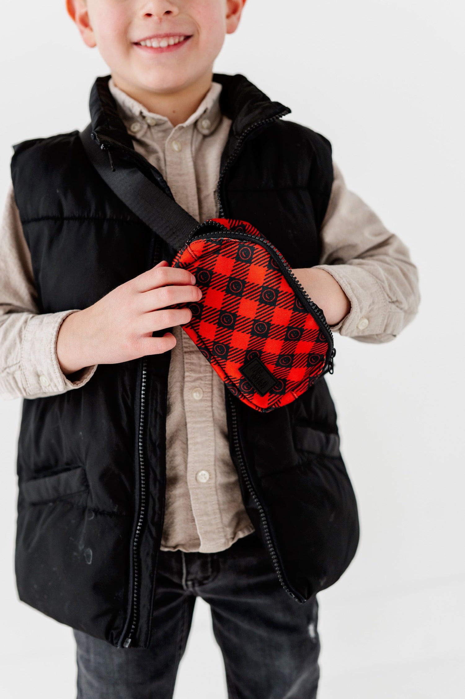 Buffalo Plaid Kids Fanny Pack – The Camp Bag | Toddler Belt Bag by Big Little Wish