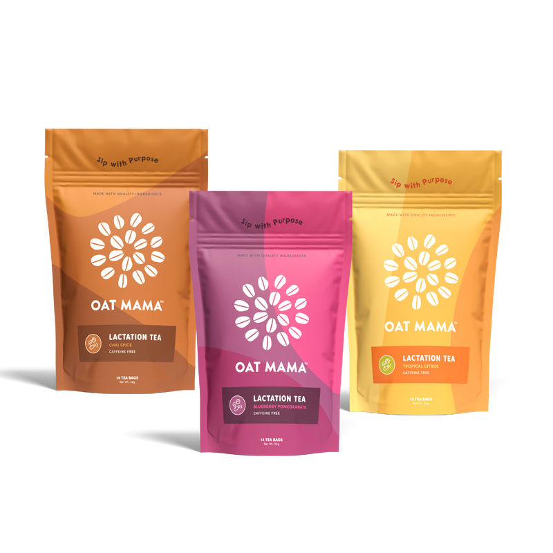 Lactation Tea Trio – Organic Breastfeeding Support by Oat Mama
