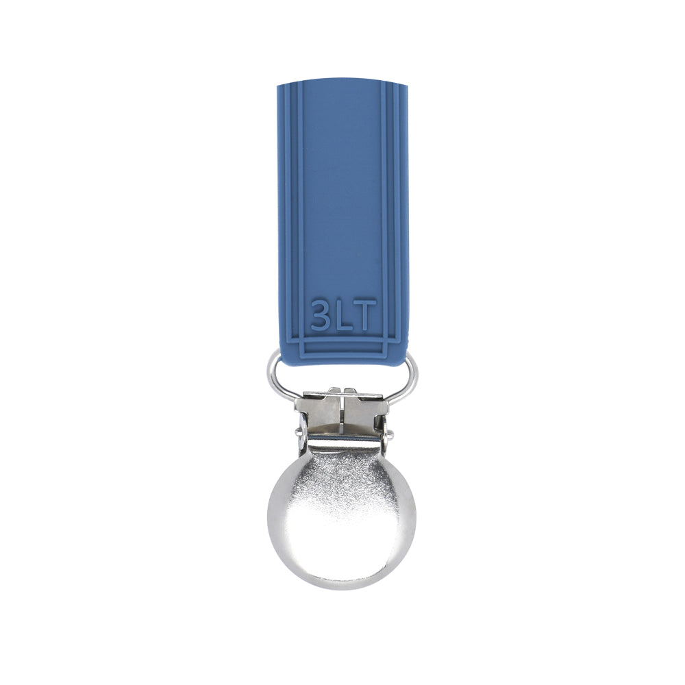 Durable 100% silicone pacifier clips with secure stainless steel clasp keep baby essentials off the ground and always accessible.