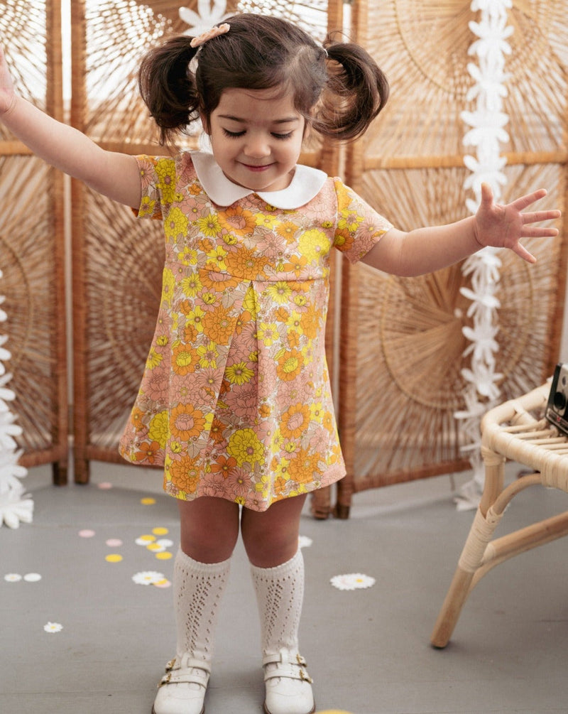 peter pan collar floral dress two groovy birthday dress