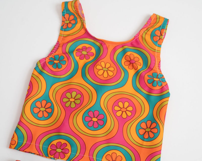 groovy two piece girls swimsuit
