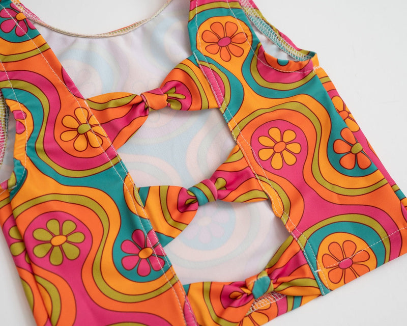 groovy two piece girls swimsuit