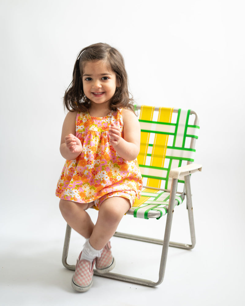 Summer Vintage Floral Two-Piece Set for Baby & Toddler Girls