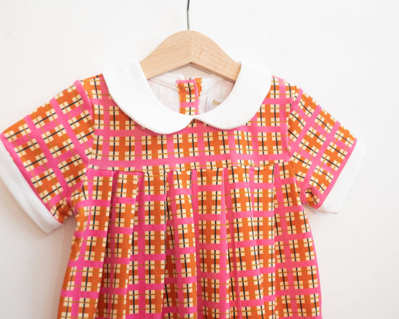 Baby Girl Toddler Girl Dress - Plaid Girls Dress - Vintage Retro Dress