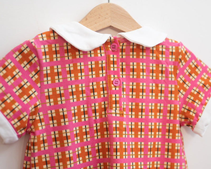 Baby Girl Toddler Girl Dress - Plaid Girls Dress - Vintage Retro Dress