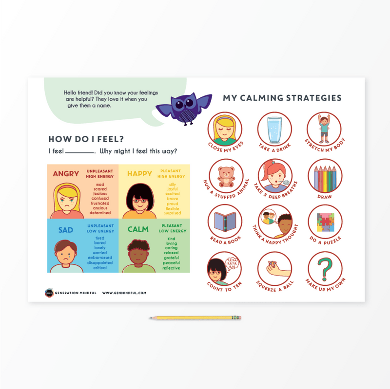Calming Strategies Poster for Kids – Generation Mindful