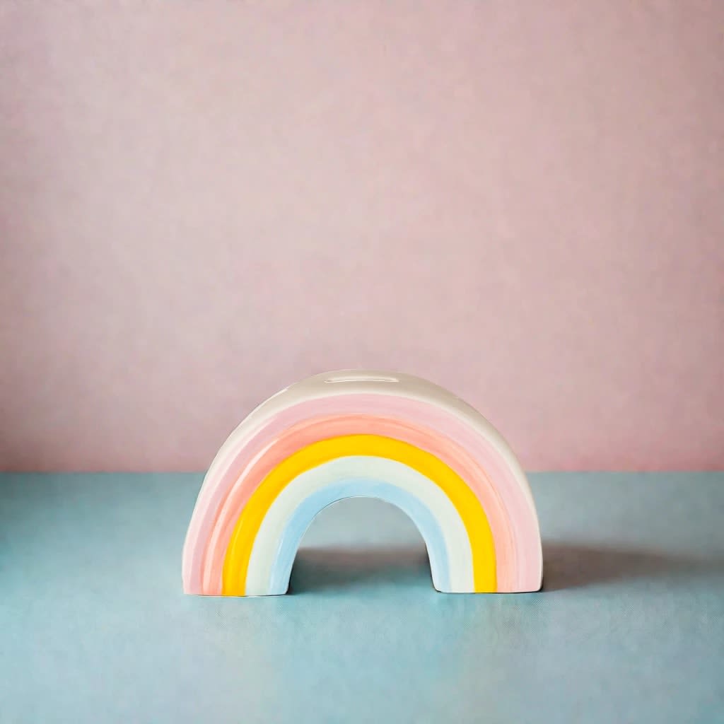 Ceramic Rainbow Money Bank by Creative Gifts
