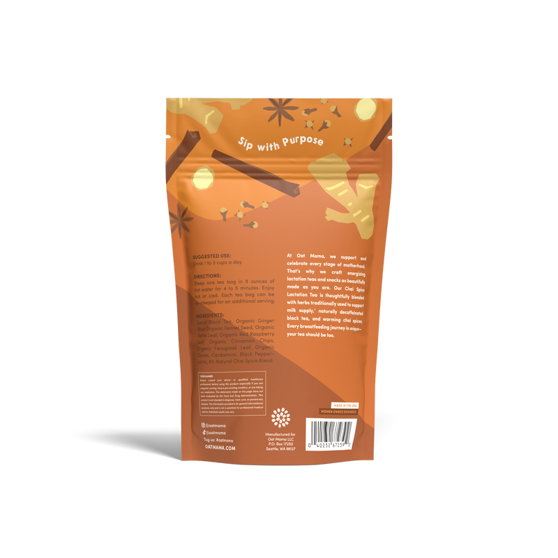 Chai Spice Lactation Tea – Cozy Milk Support by Oat Mama
