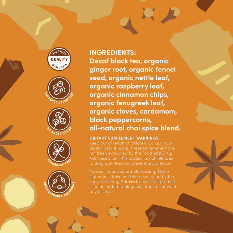 Chai Spice Lactation Tea – Cozy Milk Support by Oat Mama