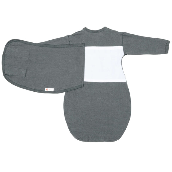 Charcoal Long Sleeve Starter Baby Swaddle embe