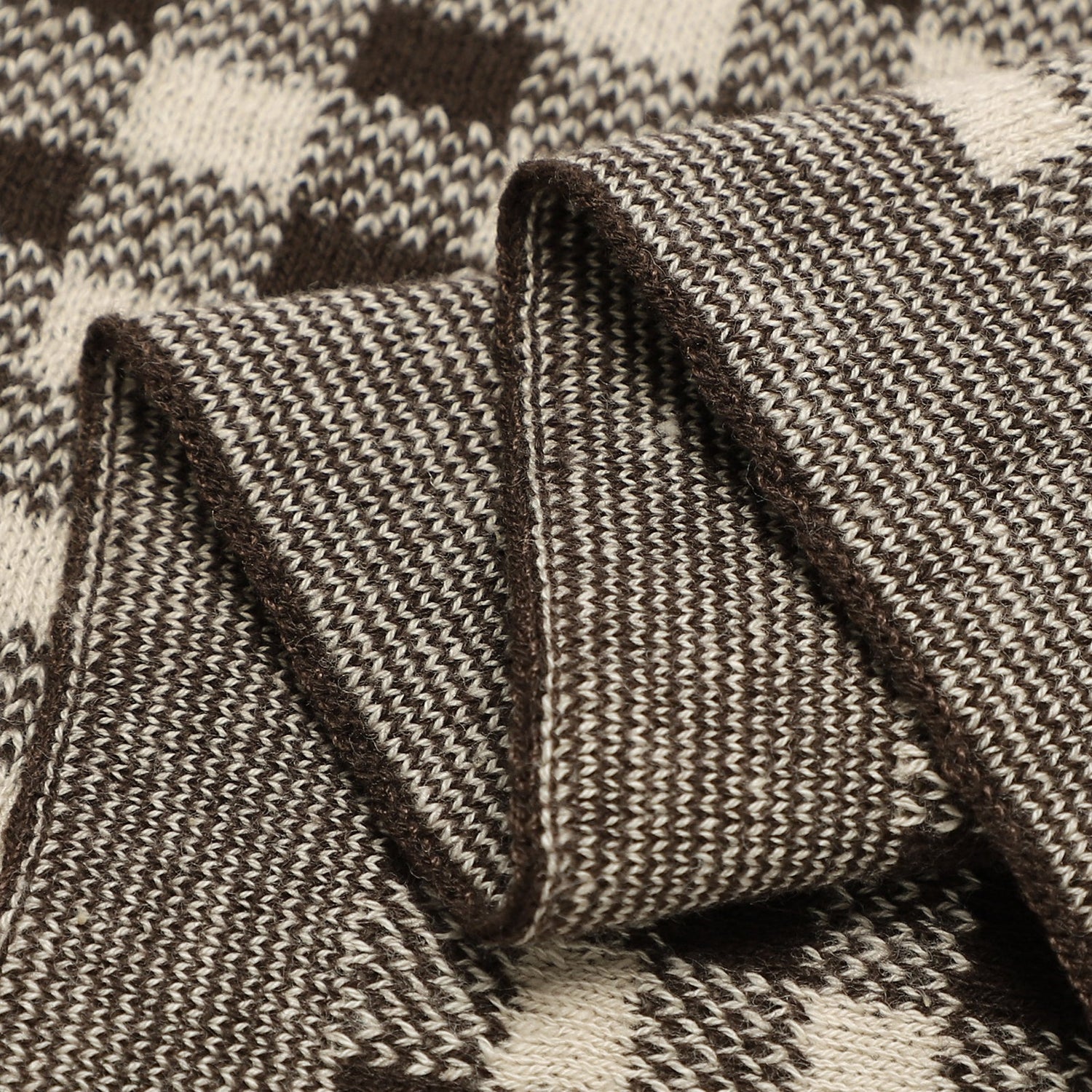 Checkered Organic Knit Baby Blanket – Cozy & Stylish