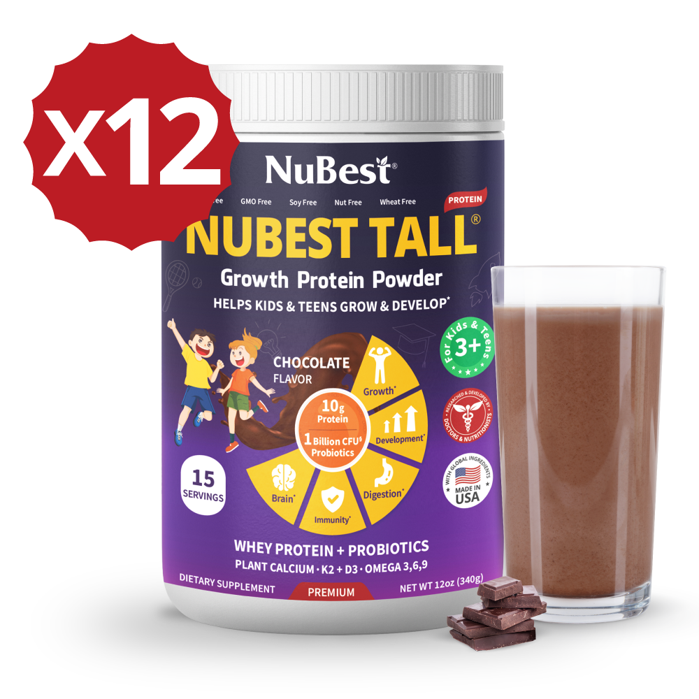 Chocolate Protein for Growth & Development – Kids and Teens 3+ by NuBest Nutrition