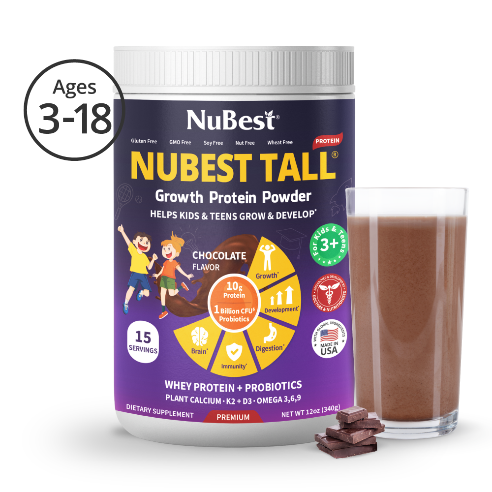 Chocolate Protein for Growth & Development – Kids and Teens 3+ by NuBest Nutrition