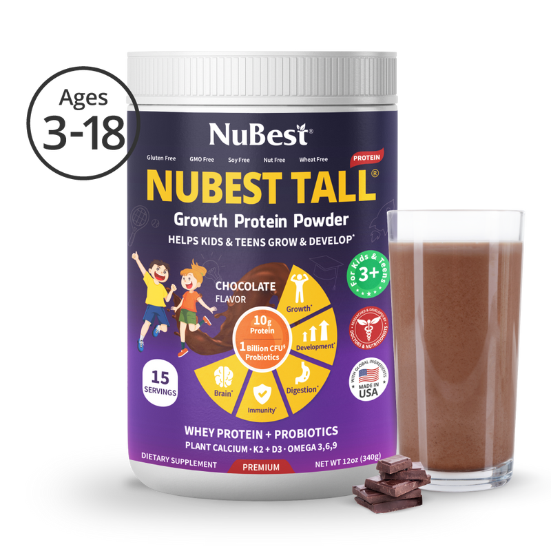 Chocolate Protein for Growth & Development – Kids and Teens 3+ by NuBest Nutrition