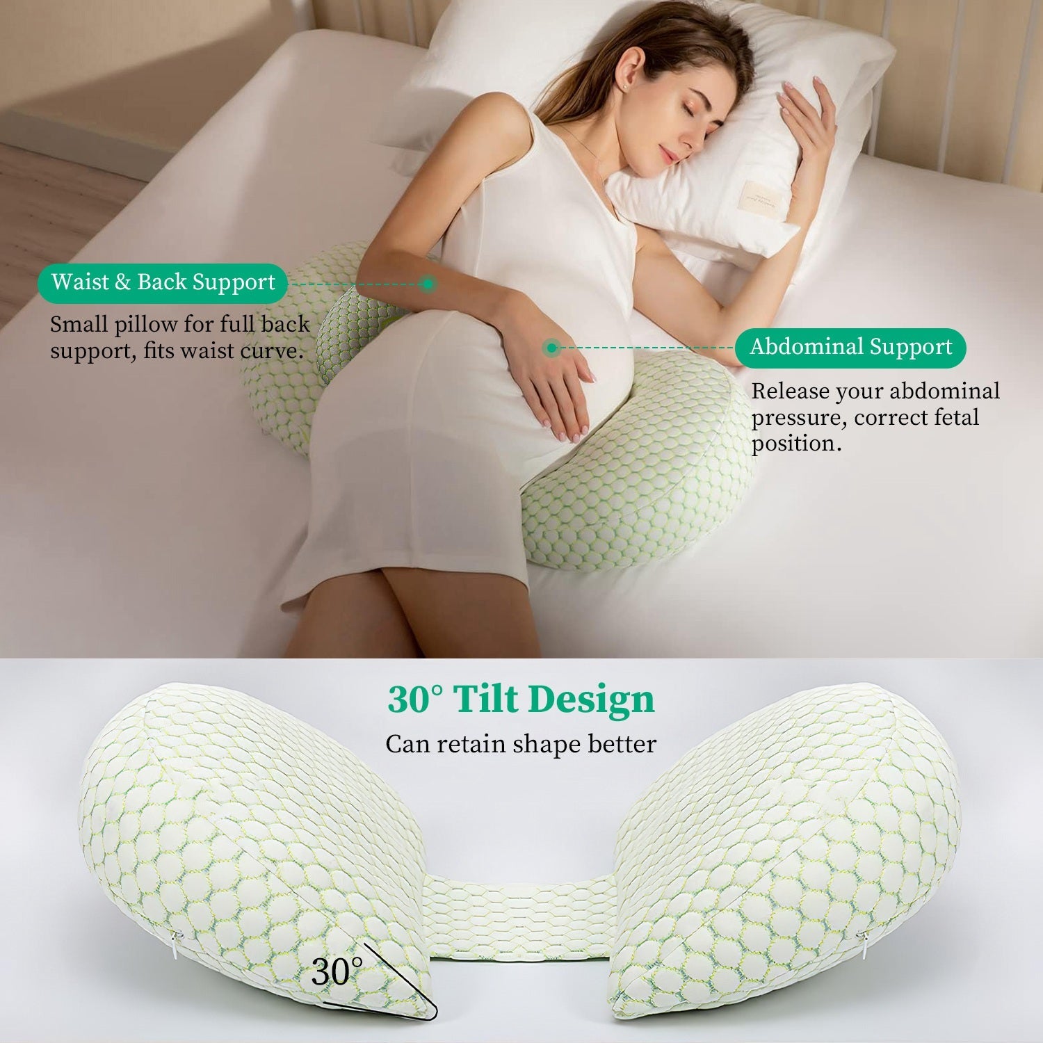 Comfortable Pregnancy Pillow for Sleeping / Healthy Wealthy Kids