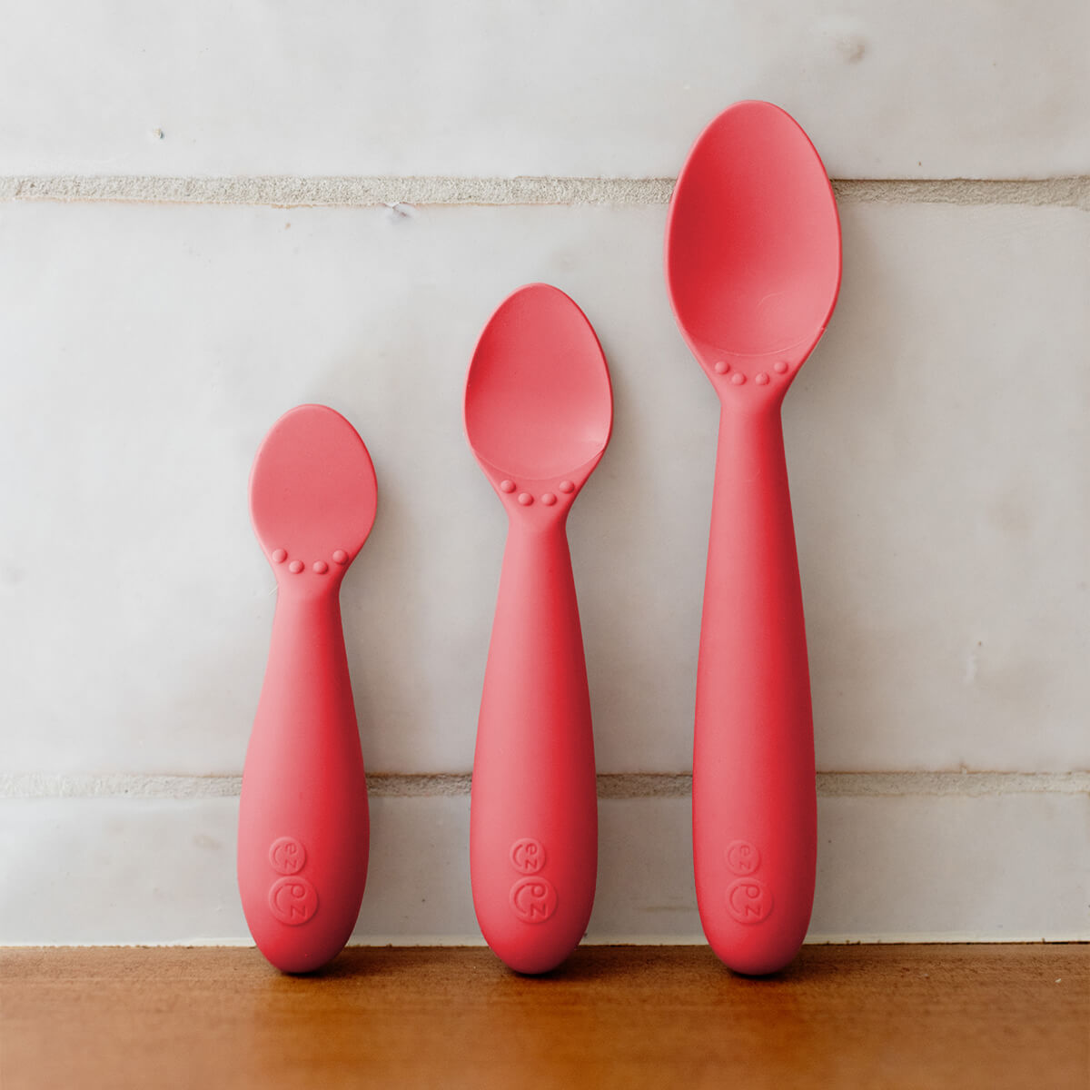 Coral Developmental Utensil Set – Smart Baby Self-Feeding Tools by ezpz 13