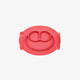 Mini Feeding Set in Coral by ezpz / Silicone Plate, Fork & Spoon for Toddlers #color_coral