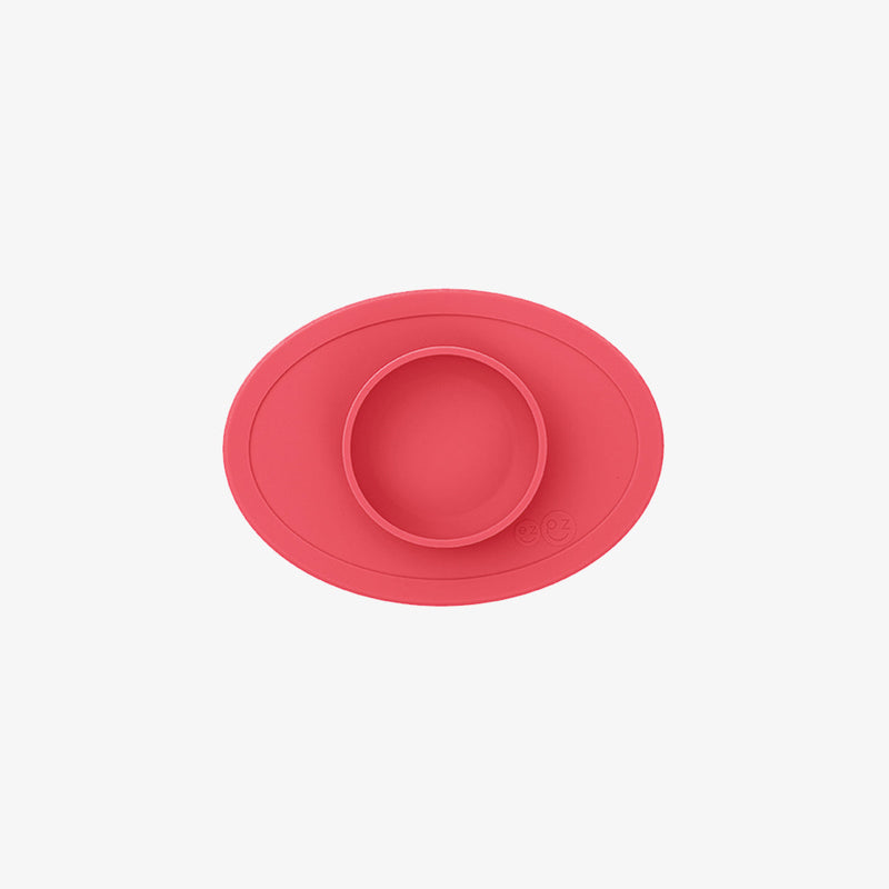 The Tiny Bowl in Coral by ezpz / Silicone Bowl for Babies that Fits on High Chairs #color_coral