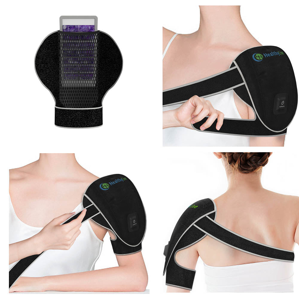 Portable Shoulder Heated Gemstone Pad - Relieve Pain and Tension On-The-Go