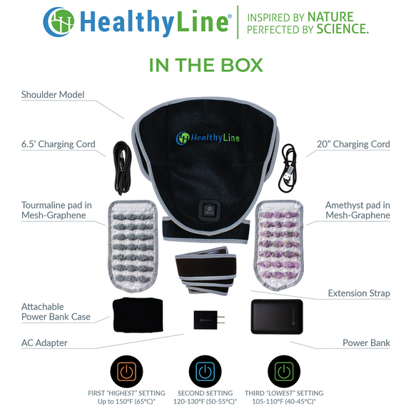 Portable Shoulder Heated Gemstone Pad - Relax and soothe sore muscles and tension