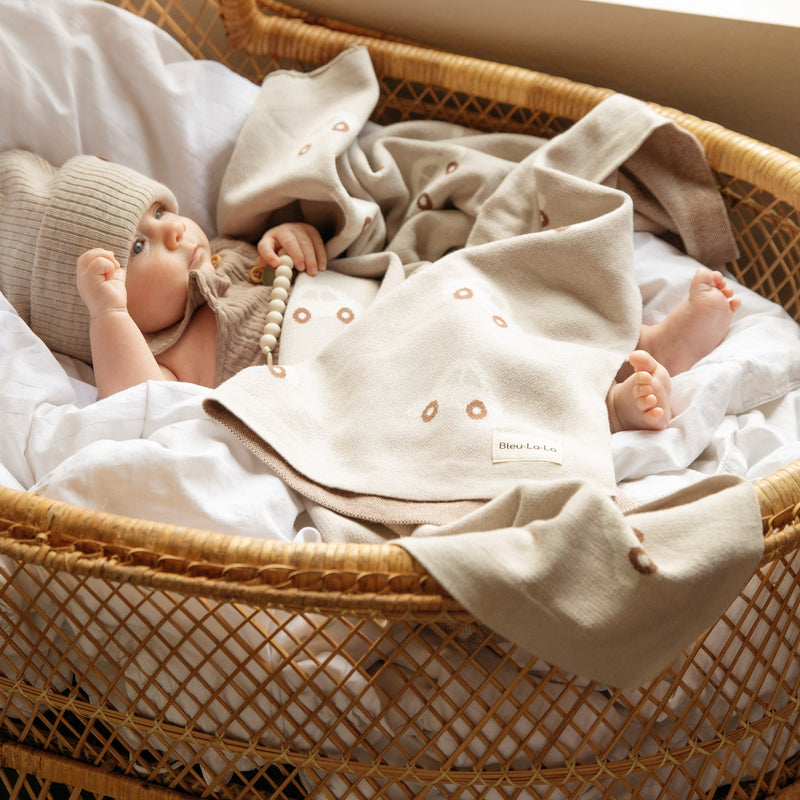 Cozy Cotton Knit Car Swaddle Blanket for Babies – by Bleu La La