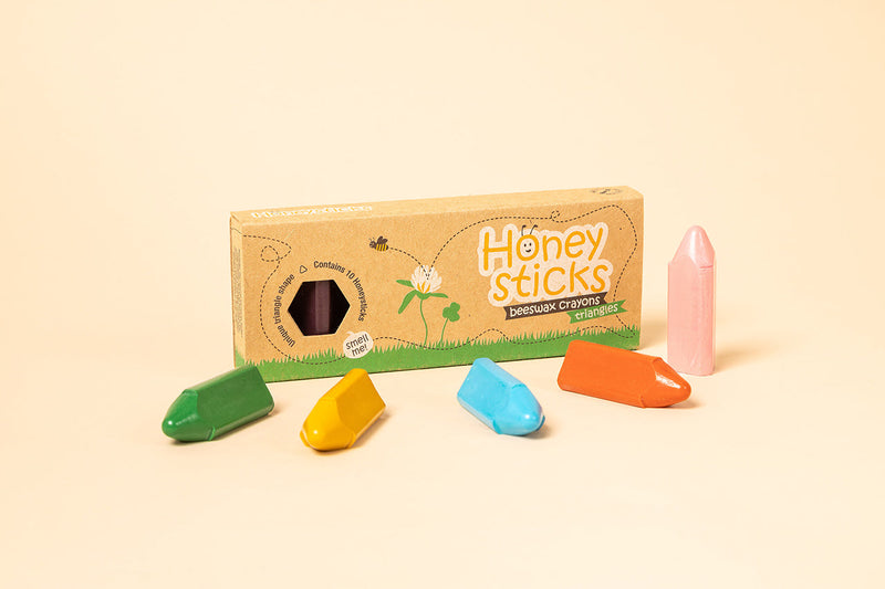 Triangle Crayons – Safe, Easy-Grip Crayons for Toddlers by Honeysticks USA