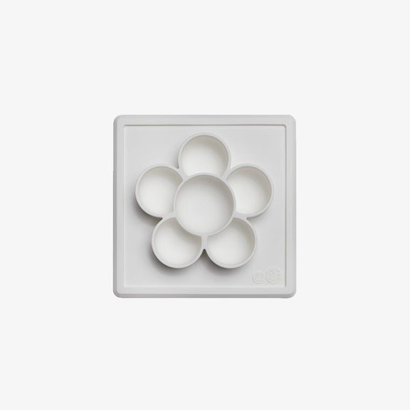The Mini Play Mat in Cream by ezpz / Modern Silicone Craft Plate that Suctions to the Table #color_cream