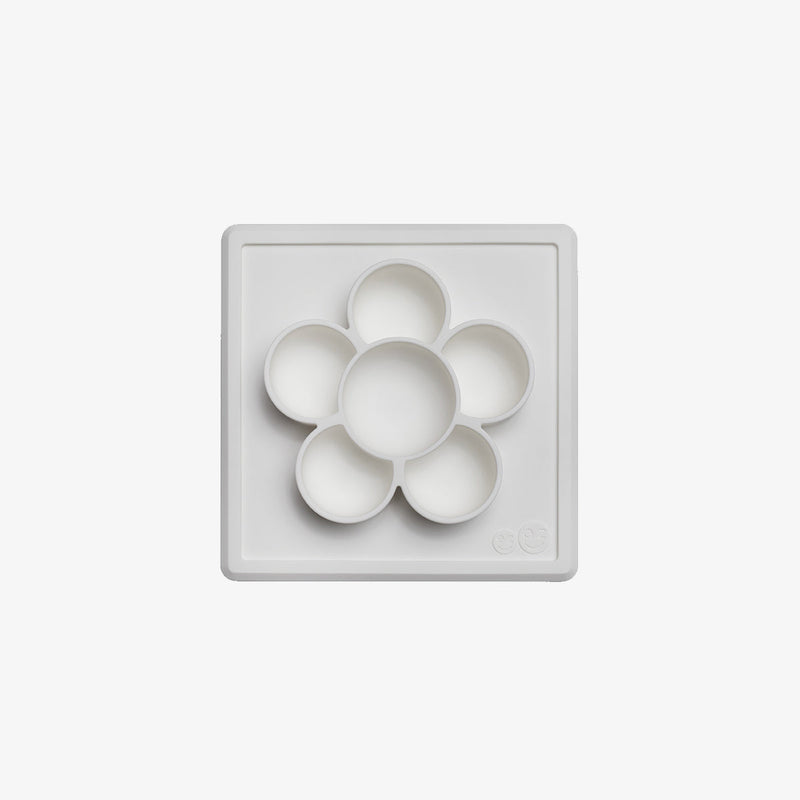 The Mini Play Mat in Cream by ezpz / Modern Silicone Craft Plate that Suctions to the Table #color_cream