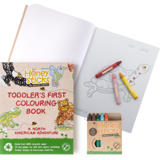 Nature Adventure Coloring Set – Safe & Fun for Ages 2+ by Honeysticks USA